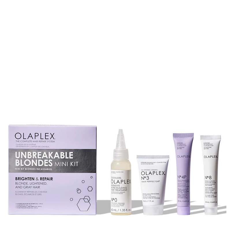Olaplex Unbreakable Blondes Mini Kit | gift set | haircare | olaplex | blonde hair | damaged hair | coloured hair