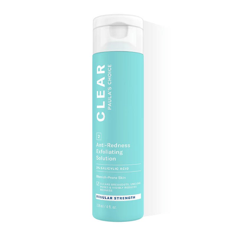 Paula's Choice | Clear Anti-Redness Exfoliating Solution Regular Strength | Liquid Exfoliant | 2% Salicylic Acid | Banishes Dullness | Banishes Blemishes | Reveals Fresher, Clearer Skin