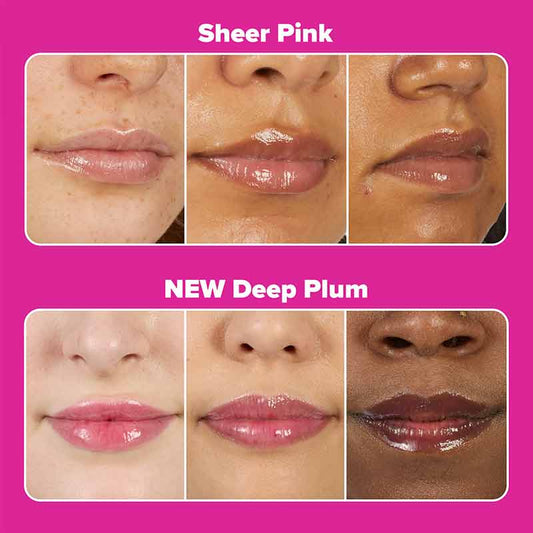 Paula's Choice Peptide Plumping Gloss Balm Duo Kit Shades on models