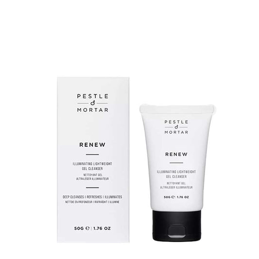 Pestle & Mortar Renew Illuminating Lightweight Gel Cleanser Travel Size | Renew | cleanser | pestle and mortar