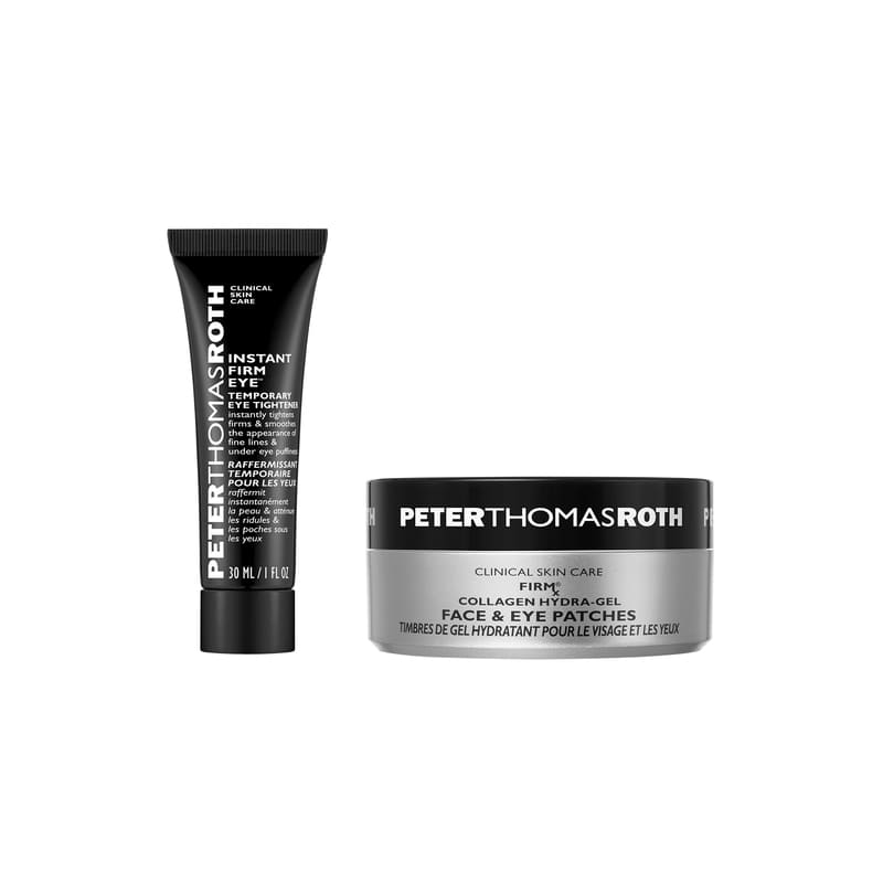Peter Thomas Roth, Peter Thomas Roth FIRMx DUO, for smoother firmer skin, youthful-looking skin. Instant FIRMx Eye Temporary Tightener, FIRMx Collagen Hydra-Gel Face And Eye Patches