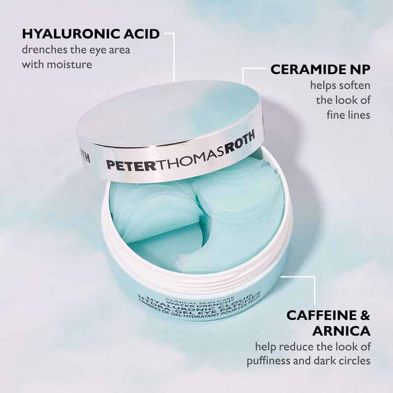 Peter Thomas Roth Water Drench Hyaluronic Cloud Hydra-Gel Eye Patches, dark undereye circles