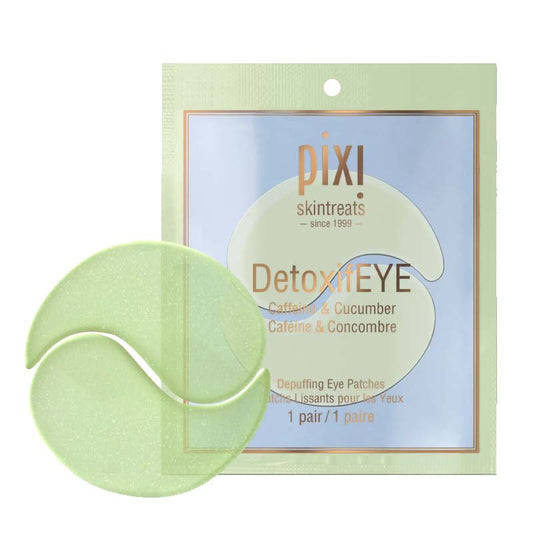 PIXI DetoxifEye Depuffing Eye Patches, puffy undereyes, tired eyes, eye bags, caffeine eye patches