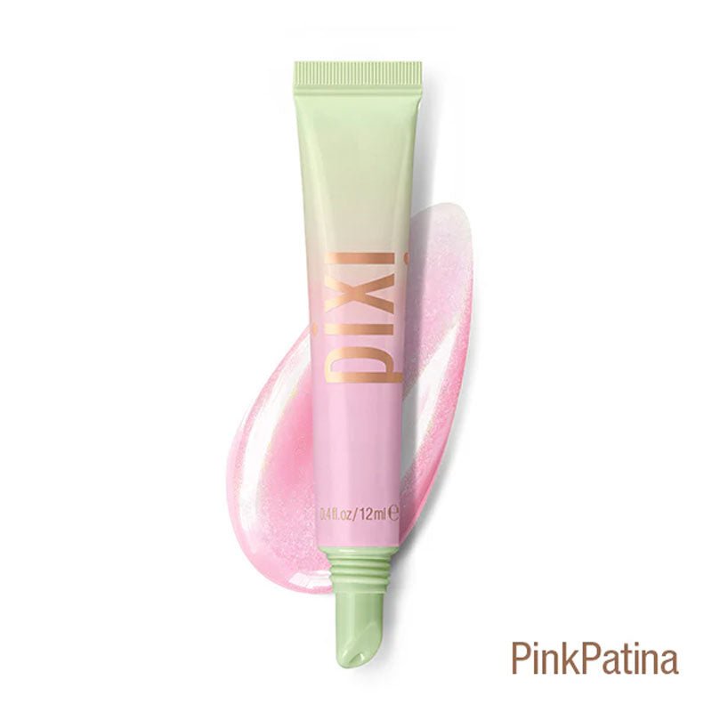 PIXI Lip Tone pH Reactive Gloss PinkPatina, pink lip gloss, pink shimmer lip gloss, sparkly lip gloss