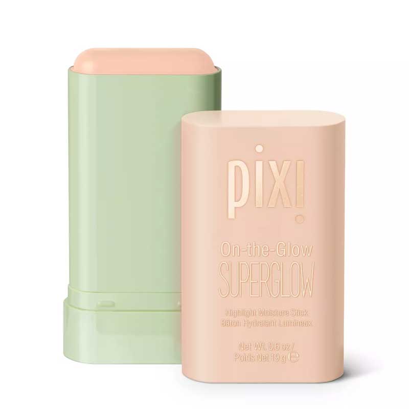 PIXI On-the-Glow SuperGlow | Hydrating solid balm highlighter | Formulated with Ginseng, Aloe Vera, Fruit Extracts | Provides natural highlight | NaturaLustre 