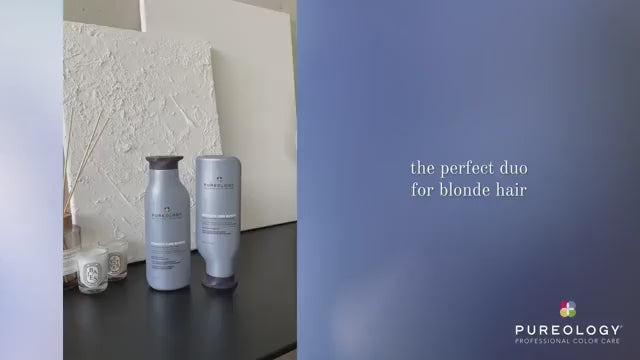How to use the Pureology Strength Cure Blonde Purple Shampoo and Conditioner Video