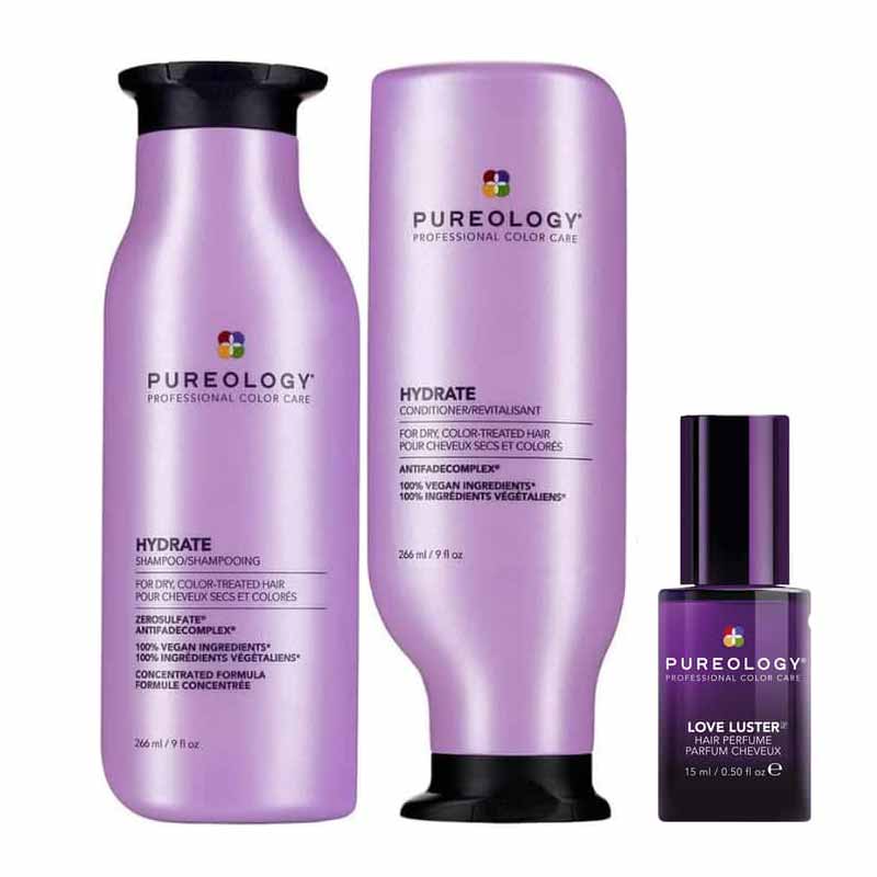 Pureology Hydrate Shampoo & Conditioner Duo + FREE Love Lustre Hair Perfume