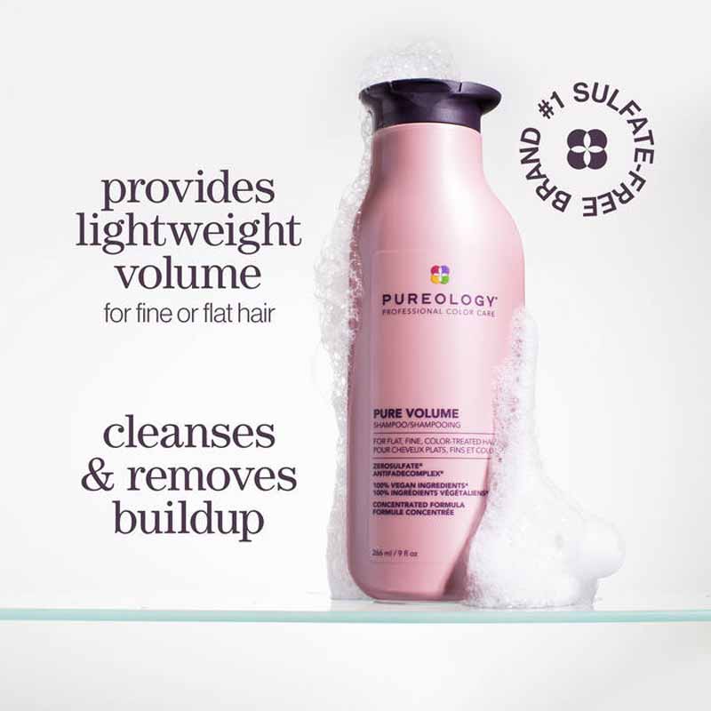 Pureology Pure Volume Shampoo for fine or flat hair, volumising sulphate free shampoo