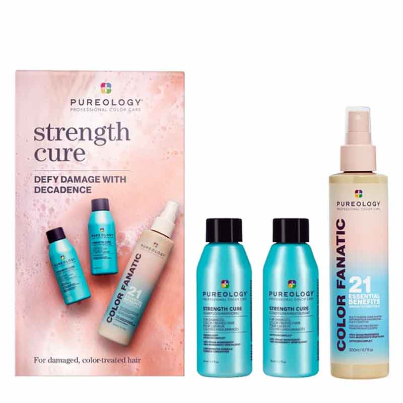 Pureology Strength Cure Discovery Set for Damaged, Coloured Hair, professional haircare for coloured hair
