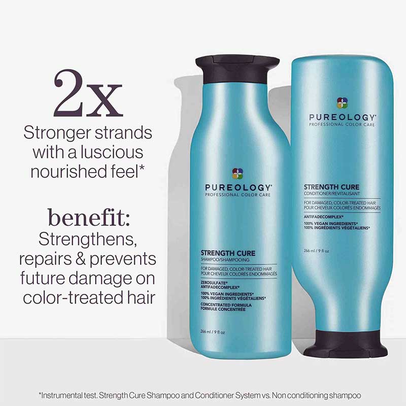 pureology strength cure shampoo and conditioner