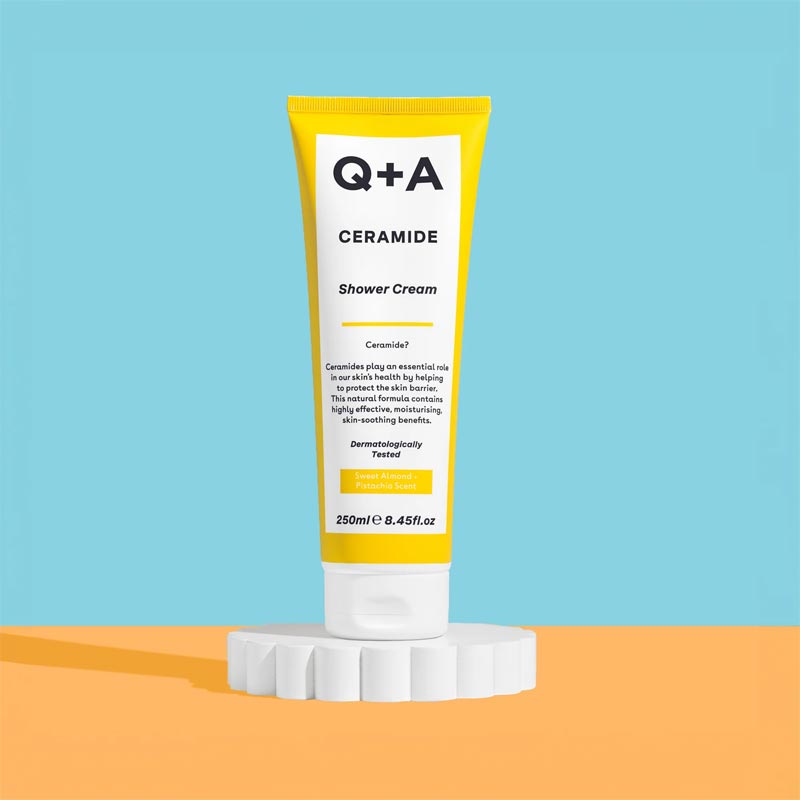 Q+A Ceramide Shower Cream | Rich and creamy body wash | Gentle shower cleanse | Deep nourishing body cream