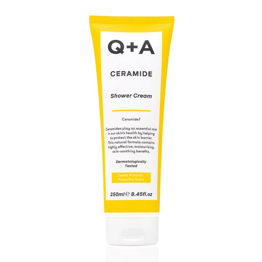 Q+A Ceramide Shower Cream | Rich and creamy moisturiser, body wash, shower cream for dry skin