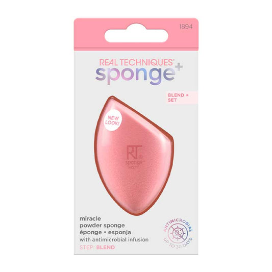 Real Techniques | Miracle | Powder | Sponge | multiuse | makeup | soft-focus | powder products | buildable coverage | blendable | natural | layer | unique foam texture | blurred finish