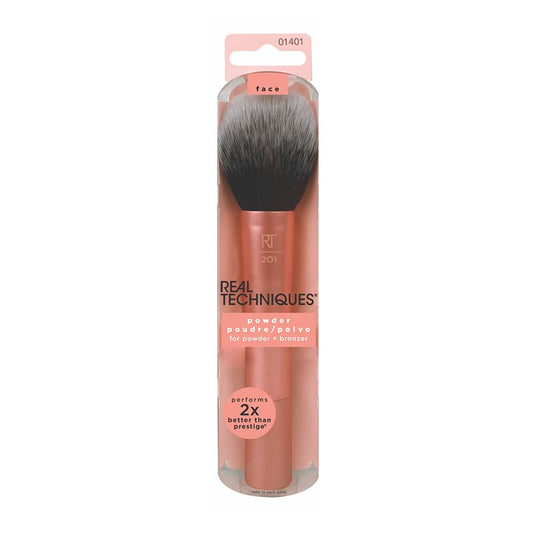 Real Techniques | Powder Brush | ultra-soft face brush | blend | smooth | swipe | makeup | perfect | designed by makeup artists | flawless | synthetic bristles | large | domed shape | application