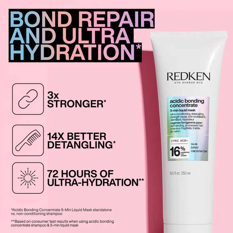 Redken Acidic Bonding Concentrate 5-Minute Liquid Mask new | ultra-conditioning | hair mask | hydrate | repair | stronger | detangling | hydration