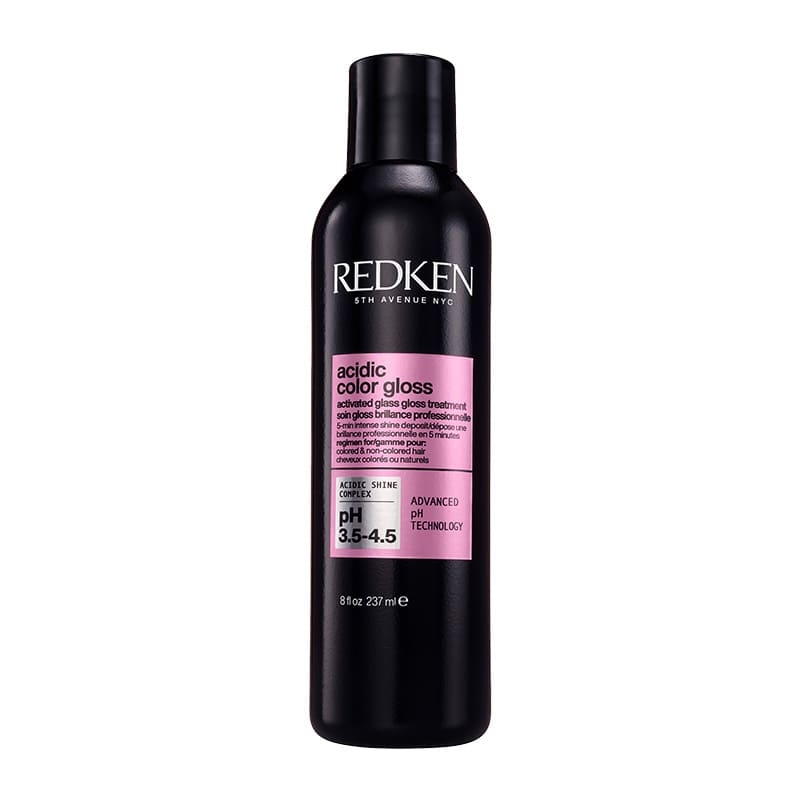 Redken Acidic Color Gloss Activated Glass Gloss Treatment | 5-minute hair glossing treatment | Seals in glass-like shine for up to 72 hours | pH-balanced formula | Provides sleek, frizz-controlled, hydrated, and healthy-looking hair | Ideal for maintaining vibrant color and luminous shine