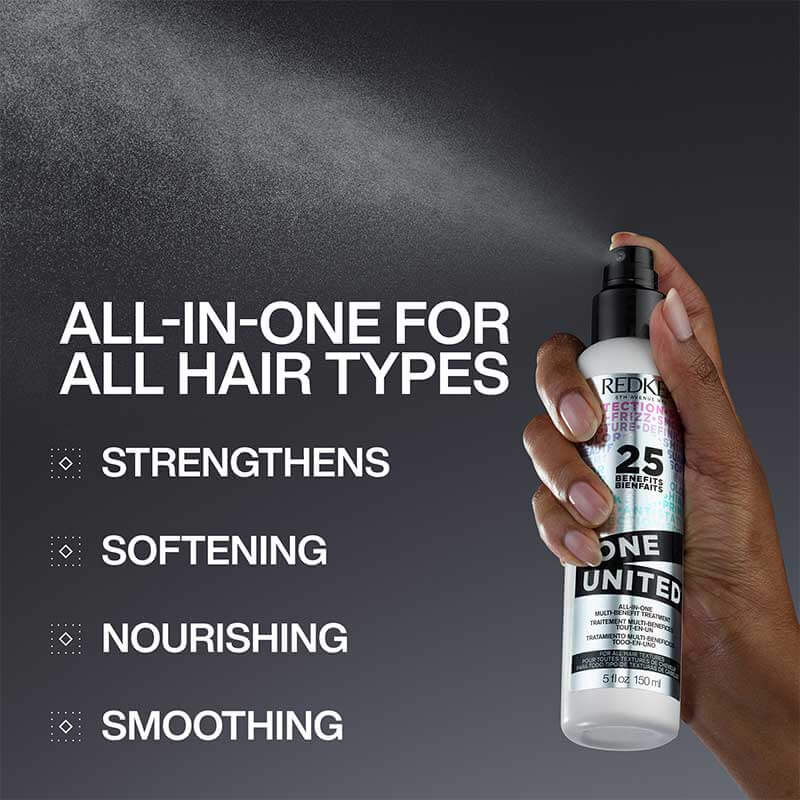 Redken, all soft, one united spray, strengthen hair, smoothing hair, for dry hair