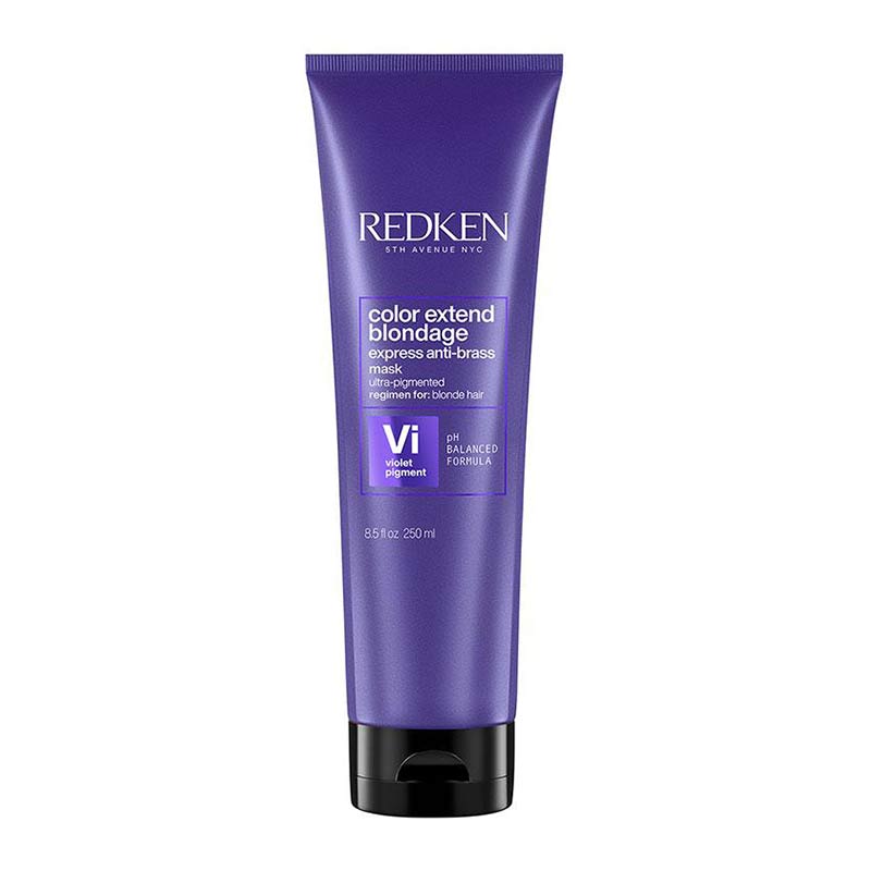 Redken Blondage Anti Brass Mask | bleached hair shampoo | yellow undertones | purple pigments shampoo