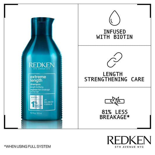 Redken Extreme Length Shampoo | damaged hair shampoo | breaking hair treatment