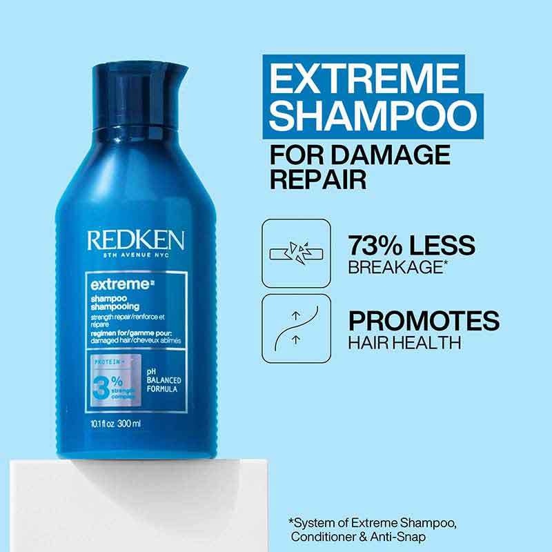 Redken Extreme Shampoo | damaged hair | dry hair | weak breaking hair | Redken Shampoo