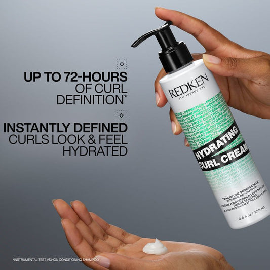 Redken Hydrating Curl Cream | curl defining cream | defines frizzy hair | heat protection | frizz reduction