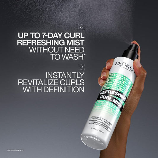Redken Refreshing Curl Mist | Hair mist for curly hair | hair mist | Curly hair spray | frizz reduction | defines curls