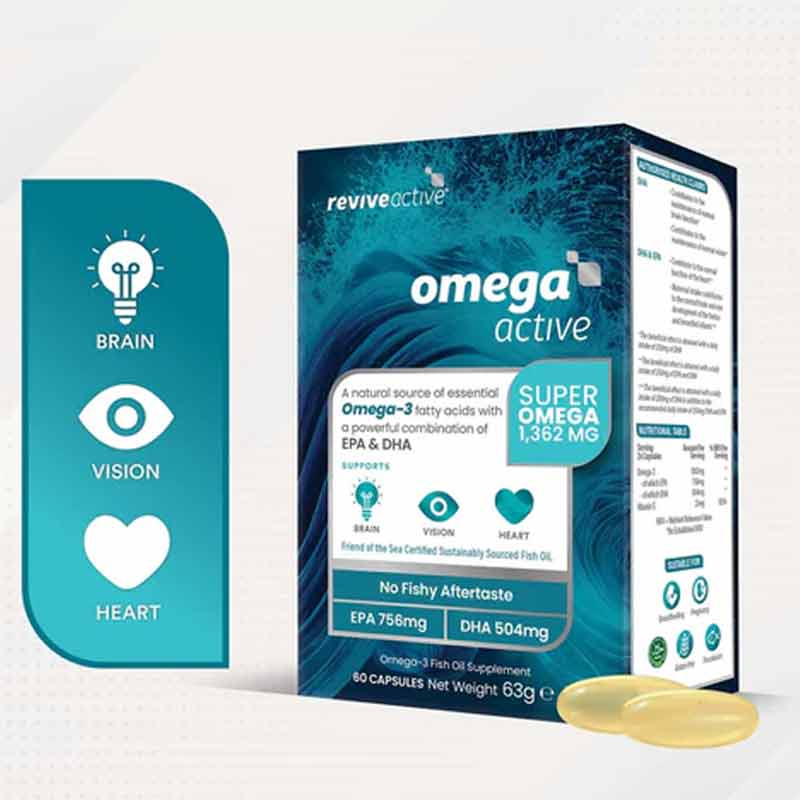 Revive Active Omega Active Box With Information On Ingredients