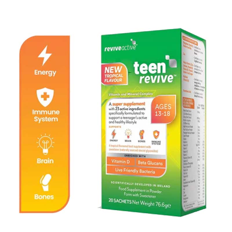 Revive Active Teen Revive Tropical Supplement for energy, immune system, brain and bones