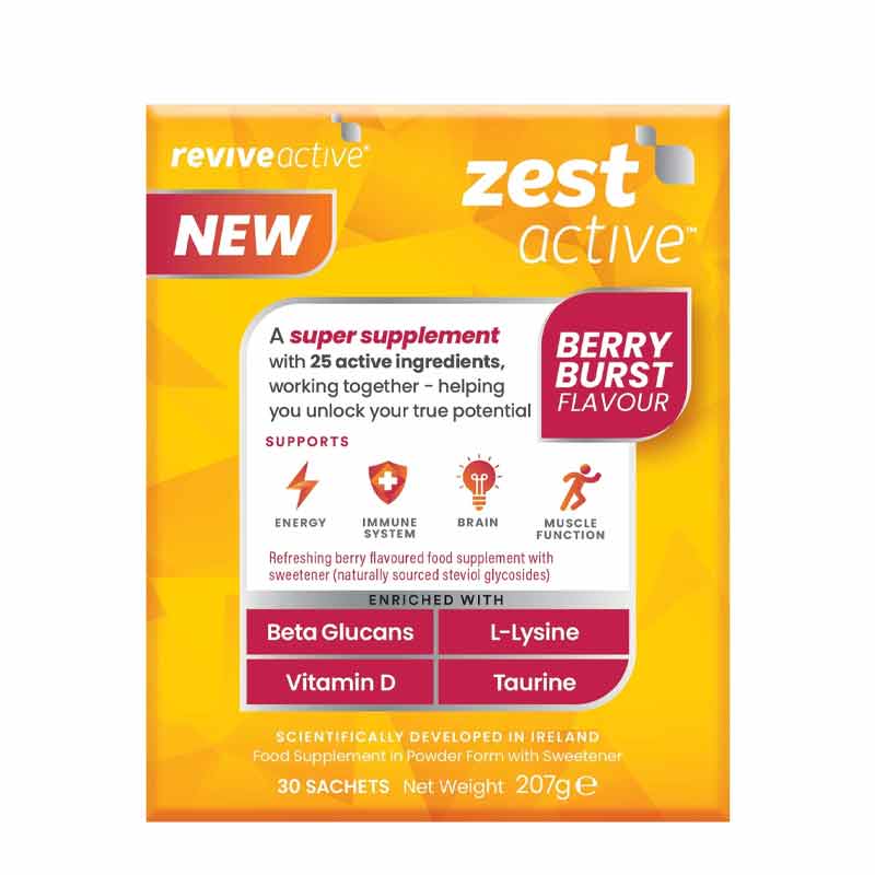 Revive Active Zest Active Berry Box With Information