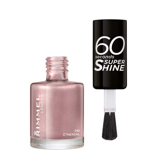 Rimmel London 60 Seconds Nail Polish | Maxi Brush | Quick Dry | Opaque Colour |  210 Ethereal