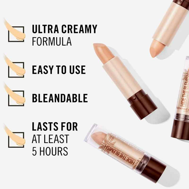 Rimmel London Hide The Blemish Concealer | Stick | Easy | Blend | Lasts | Five Hour Wear | Creamy