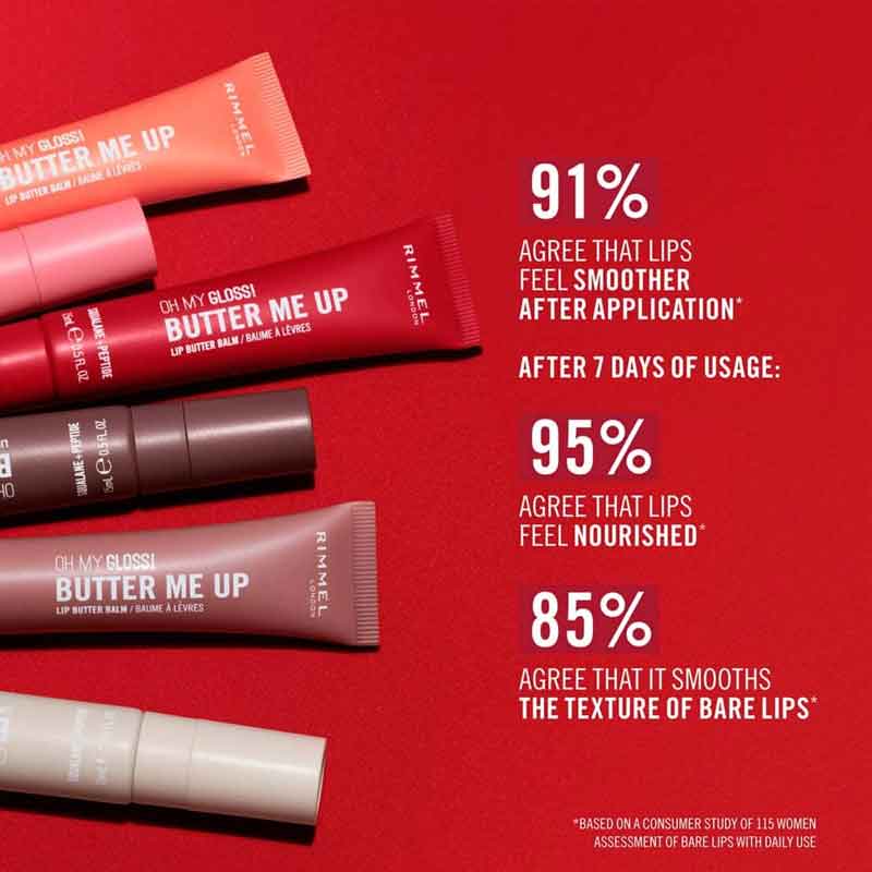 Rimmel London Oh My Gloss! Butter Me Up Lip Butter Balm, smoothing lip balm, glossy lip balm