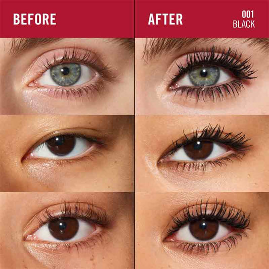 Rimmel Thrill Seeker Extreme Volume Mascara Before & After, volumising mascara