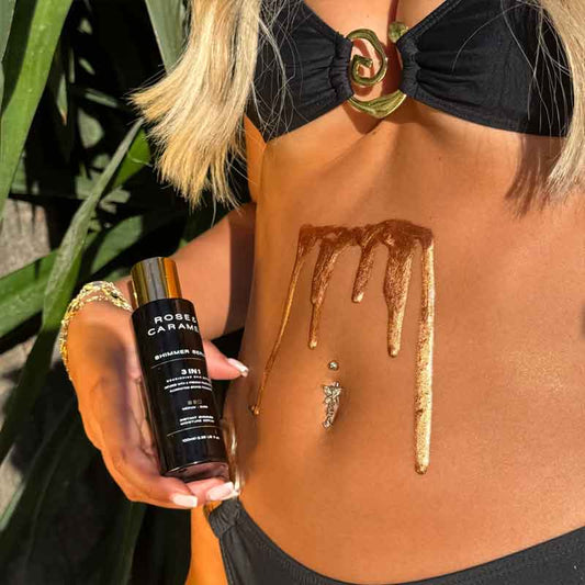 Rose & Caramel Shimmer Serum 3 in 1 Nourishing Skin Serum