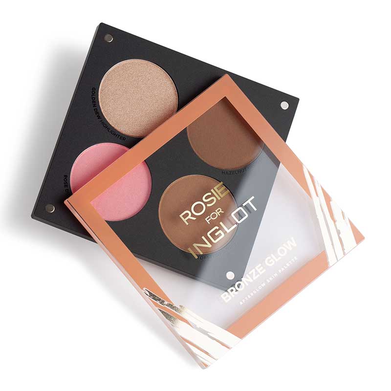 Rosie for Inglot Afterglow Skin Palette | bronze glow | rosie connolly | irish brand makeup | contour and blush palette
