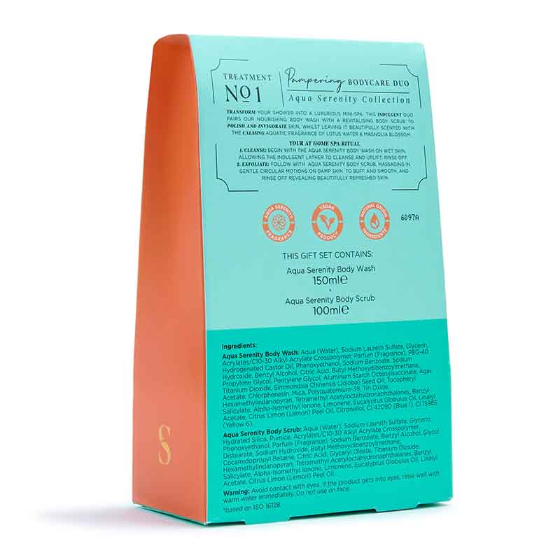 Sanctuary Aqua Serenity Bodycare Duo Gift Set Back