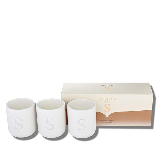 Sanctuary Scented Candle Trio Gift Set, candles, home fragrance, candle gift set