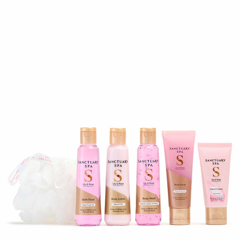 Sanctuary Lily & Rose Pamper Parcel Gift Set Contents