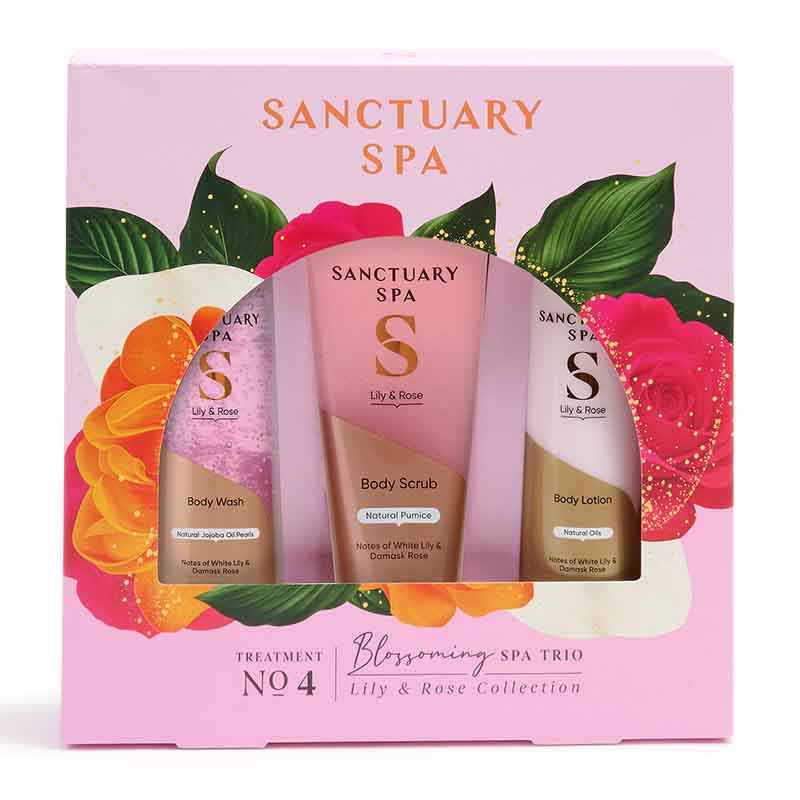 Sanctuary Lily & Rose Trio Bodycare Gift Set Gift Box