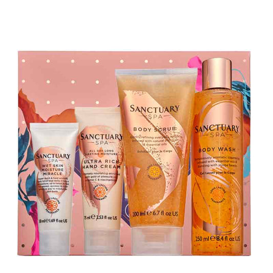 Sanctuary Luxe Body Treats Gift Set | body wash | hand cream | moisturiser | body scrub