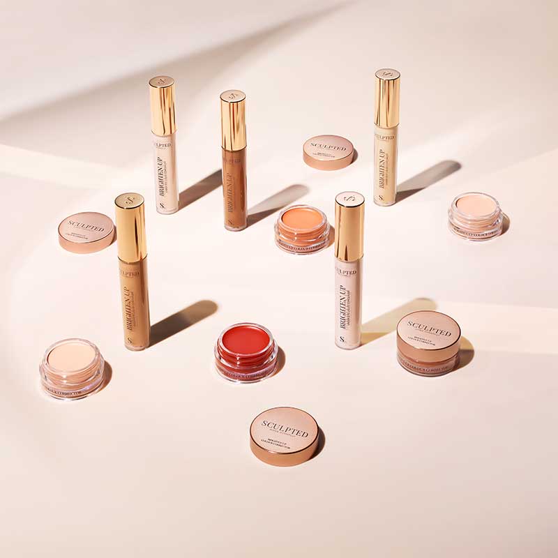 sculpted by aimee colour corrector brighten up | red and orange colour correctors | brightening the under eye with colour correctors | rich concealers