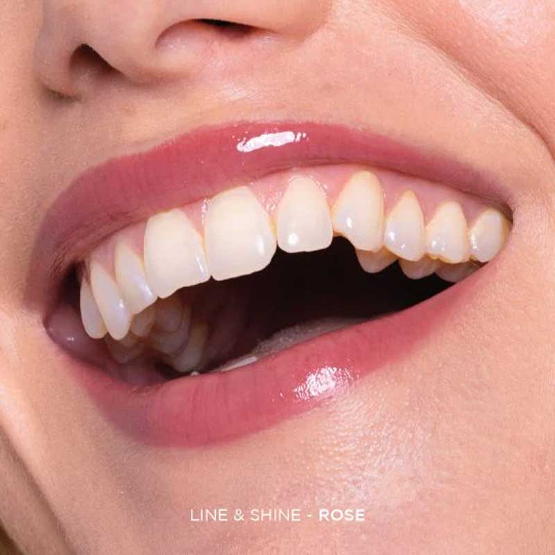 Sculpted by Aimee Connolly Line & Shine Duo | Rose | lip | liner | swatch | fair | pale | skin | tone | rosy pink | liner | gloss | clear