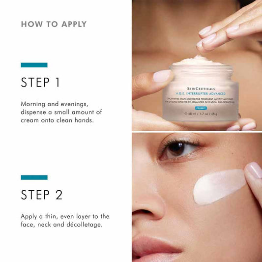 SkinCeuticals A.G.E. Interrupter Advanced Cream How To Apply