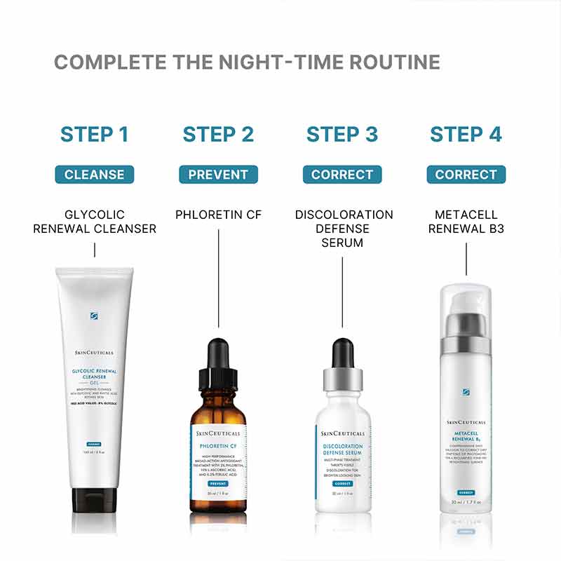SkinCeuticals Discoloration Defense Serum Nighttime Routine