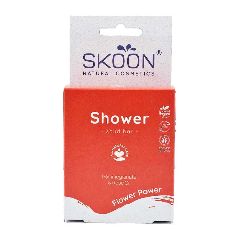 Skoon Solid Shower Bar - Flower Power, body wash bar, body soap, shower bar