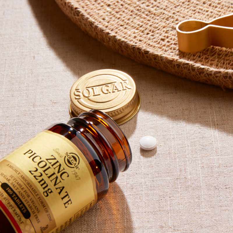Solgar Zinc Picolinate 22 mg Tablets