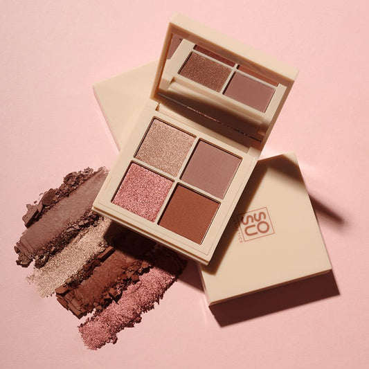 SOSU Cosmetics | Berry | Eyeshadow | quad | pigmented | blendable eyeshadows | travel-friendly | palette | effortless | long-lasting | creamy | buttery