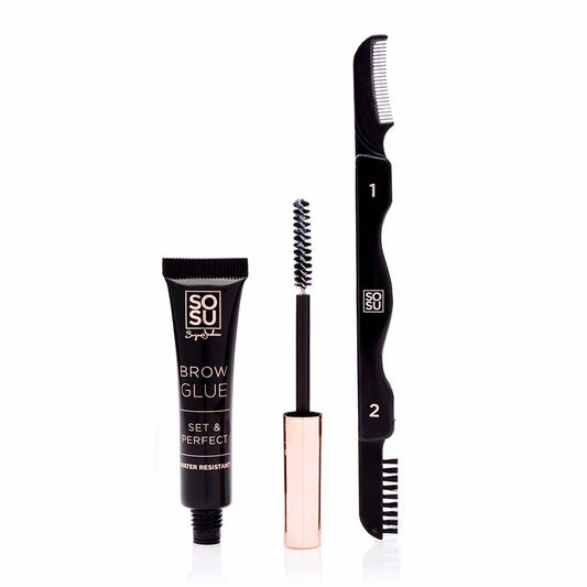 SOSU by Suzanne Jackson Brow Glue Set and Perfect | Sosu | Brow glue | Eyebrows | makeup | Sosume | Eyebrow brush
