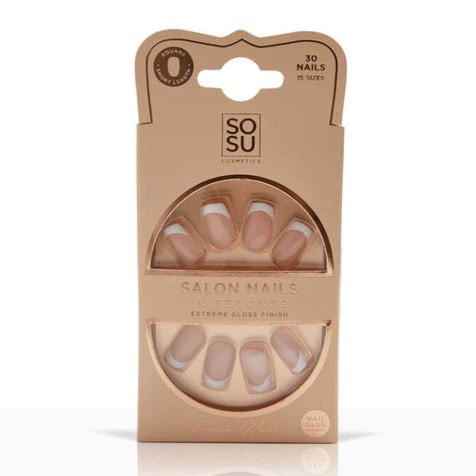 SOSU Cosmetics | Black Magic | false nails | French mani | manicure | classic | high-gloss | clean | sophisticated | faux nails | super easy | 15 sizes | perfect fit | everyone