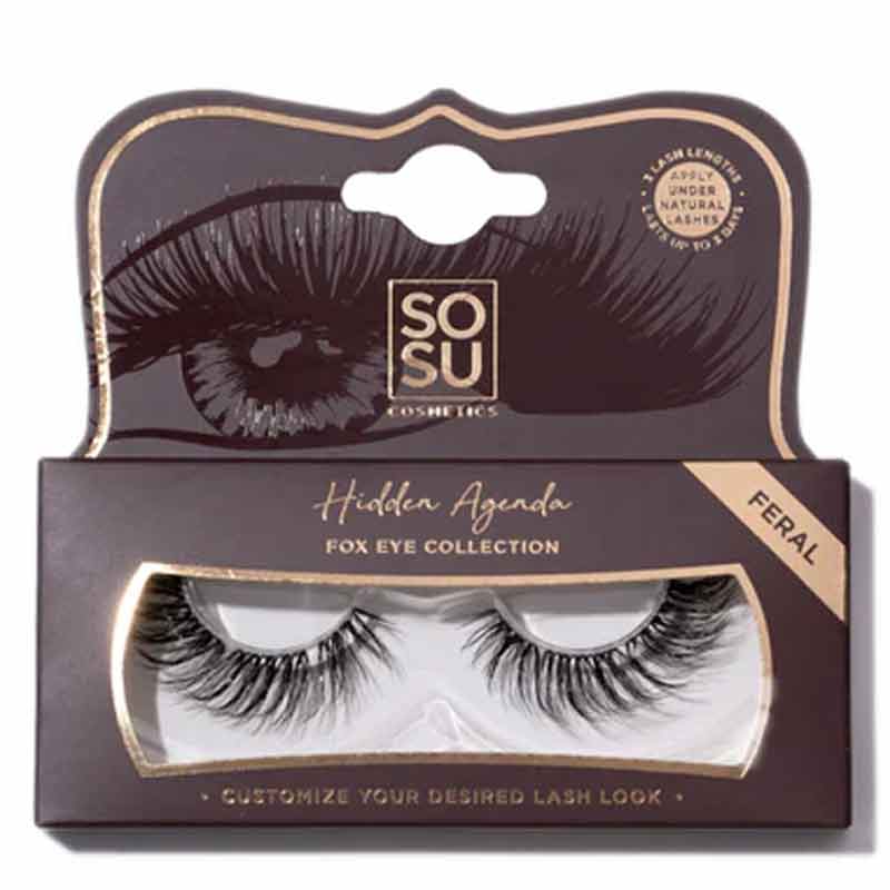 SOSU Cosmetics Hidden Agenda Fox Eye False Lashes Feral